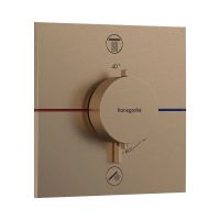 Термостат Hansgrohe прихованого монтажу ShowerSelect Comfort E на 2 функції, Brushed Bronze (15572140)