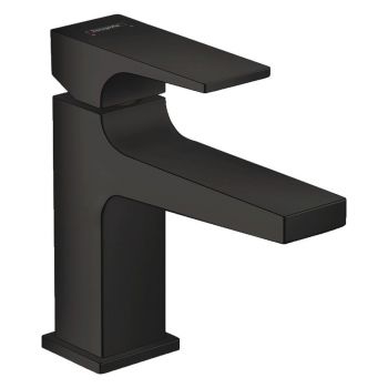 Змішувач для умивальника Hansgrohe Metropol 100 із донним клапаном push-open, чорний матовий (32500670)
