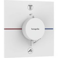 Термостат прихованого монтажу Hansgrohe ShowerSelect Comfort E на 2 функції, Matt White (15572700)