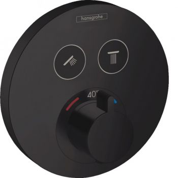Термостат прихованого монтажу Hansgrohe ShowerSelect S на 2 споживача, Matt Black (15743670)