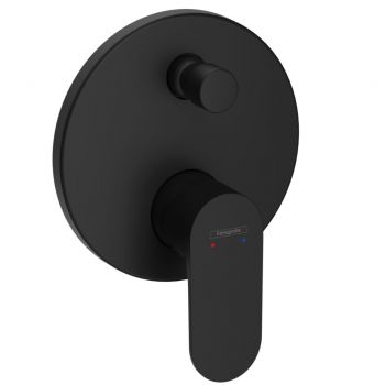 Смеситель для ванны/душа Hansgrohe Rebris S, скрытый монтаж, внешняя часть, Matt Black (72466670)