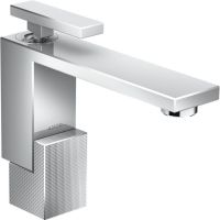 Смеситель для умывальника AXOR Edge 130 Push-Open, с алмазной огранкой, хром (46011000)