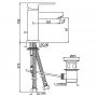 Jaquar Kubix-F KUB-CHR-35052FB Смеситель для раковины