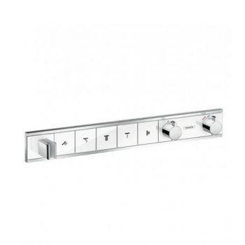 Термостат прихованого монтажу Hansgrohe RainSelect на 5 виходів, білий / хром (15358400)
