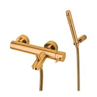Змішувач для ванни/душу з душем Paffoni Light, Brushed Honey Gold (LIG023HGSP)