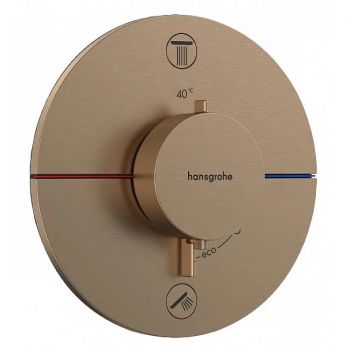 Термостат прихованого монтажу Hansgrohe ShowerSelect Comfort S на 1 функцію, Brushed Bronze (15553140)
