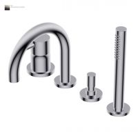 Смеситель для ванны Ritmonio Diametro35 S с гарнитуром, Brushed Black Chrome (PR52EG202BLX)