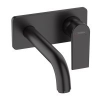 Змішувач для умивальника настінний Hansgrohe Vernis Shape 205 мм, чорний матовий (71578670)