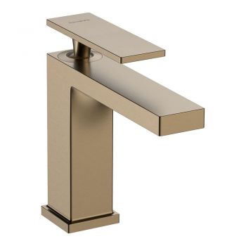 Змішувач для раковини Hansgrohe Tecturis E без зливного гарнітуру, бронза (73011140)