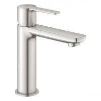 Смеситель для умывальника Grohe Lineare S-Size с донным клапаном, нержавеющая сталь (23106DC1)