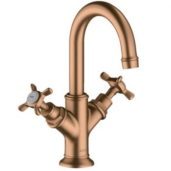 Смеситель для умывальника двухвентильный AXOR Montreux 160, Brushed Bronze (16505140)