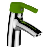 Смеситель для умывальника без донного клапана Laufen Flora Kids, зеленый рычаг (HF918570020001)