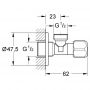 Grohe 2201600M Вентиль кутовий