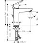 Hansgrohe Talis E 71710000 Змішувач для раковини 110