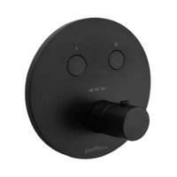 Термостат для душу Paffoni Compact box прихованого монтажу (2 функції), чорний матовий (CPT 018NO)