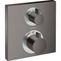 Термостат прихованого монтажу Hansgrohe Ecostat Square 2 режиму, шліфований чорний хром (15714340)