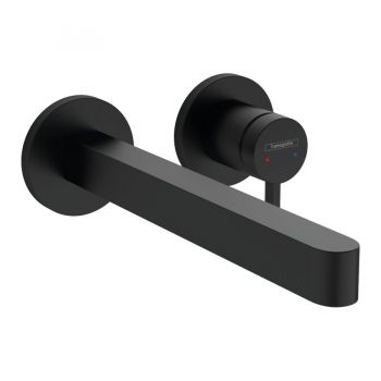 Змішувач для умивальника Hansgrohe Finoris 225 зі стіни, чорний матовий (76050670)