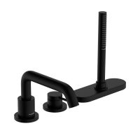 Змішувач на край ванни Hansgrohe Tecturis S врізний на 3 отвори з sBox, Matt Black (73447670)