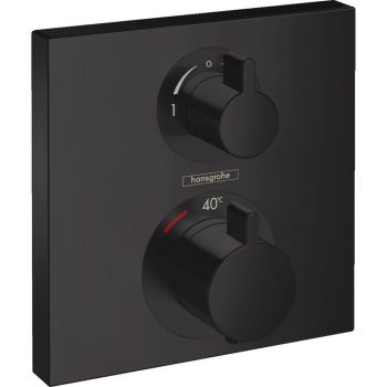 Термостат прихованого монтажу Hansgrohe Ecostat Square 2 режиму, чорний матовий (15714670)