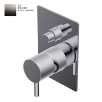 Смеситель для ванны/душа Ritmonio Diametro35 S, встроенный, однорычажный, Brushed Black Chrome (PR52GC101BLX)
