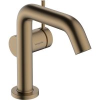 Змішувач для умивальника Hansgrohe TecturisS 110 Fine CoolStart з донним клапаном pop-up, Brushed Bronze (73323140)