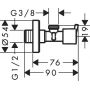 Вентиль кутовий Hansgrohe Metropol 13901000