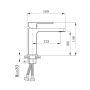 Смеситель для раковины Qtap Gemini QTGEM270BLM45674 Black Matt