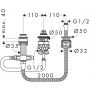 Hansgrohe 13439180 Прихована частина змішувача 3-отв. д/ванни