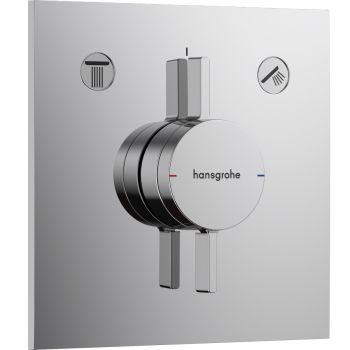 Зовнішня частина термостату на 2 споживачі Hansgrohe Duoturn E 75417000