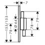 Зовнішня частина термостату на 2 споживачі Hansgrohe Duoturn E 75417670