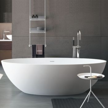 Ванна зі штучного каменю Treesse Carezza, 180х85, окремостояча (V308BL)