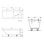 Ванна прямокутна Geberit Soana 554.002.01.1 (170х70 см.)
