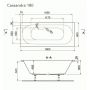 Villeroy & Boch O.Novo uBA180CAS2V-01 Ванна прямокутна 180x80 + ніжки
