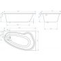 Devit Aurora 15090132NL Ванна асимметричная 150х90 L