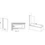 Шторка для ванни Ravak Pivot 79840C00Z1 PVS1-80 Transparent
