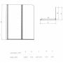 Шторки на ванную Cersanit Easy NEW, двойная 140Х115