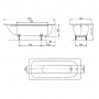 Kaldewei Saniform Plus 111800010001 Ванна прямокутна 170х70 см. Mod.363-1