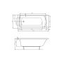 Roca Linea A24T042000 Ванна прямоугольная 170x75