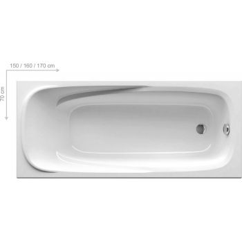 Ванна прямокутна Ravak Vanda Ii CP21000000 170х70 см.