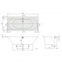 Ванна прямокутна Villeroy & Boch Oberon 2.0 UBQ180OBR2DV-01 (180х80 см.)