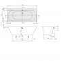 Ванна прямокутна Villeroy & Boch Oberon 2.0 UBQ170OBR2DV-01 (170х75 см.)