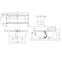 Villeroy & Boch Squaro Edge UBQ170SQE2DV-01 Ванна прямокутна 170x75