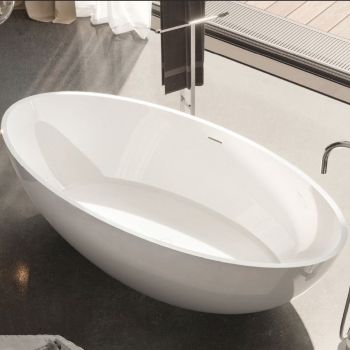 Ванна зі штучного каменю Treesse Carezza 170х80 см, білий матовий (V307BO)