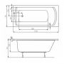 Roca Linea A24T010000 Ванна прямоугольная 150x70