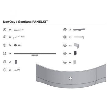 Ravak New Day B26500000N Кріплення для панелі