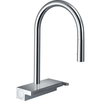 Кухонний змішувач Hansgrohe Aguno Select 170 3jet з витяжним виливом Sbox, хром (73831000)