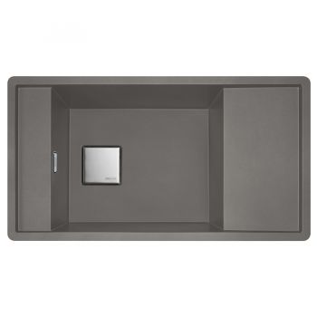 Кухонная мойка FRANKE FRESNO FSG 611 оборотная, серый камень (114.0652.656) 877х495 мм.