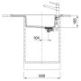 Кухонная мойка FRANKE FRESNO FSG 611 оборотная, серый камень (114.0652.656) 877х495 мм.