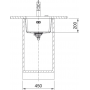 Кухонная мойка FRANKE MARIS MRG 110-37 черная матовая, монтаж под столешницу (125.0701.774) 403х433 мм.