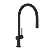 Смеситель для кухни Hansgrohe Talis 210 1jet с вытяжным изливом, черный матовый (72802670)